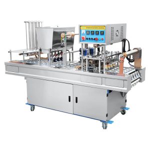 Automatic cup filling and sealing machine for jelly and water